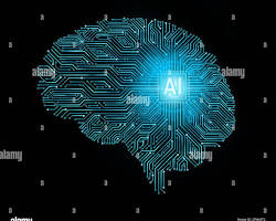 Artificial Intelligence concept brain and circuit board, generada por IA