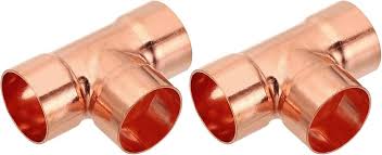 Amazon.com: PATIKIL 1 1/8" ID 1mm Thick Tee Copper Fitting ...