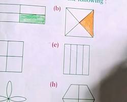 Image of rectangle divided into four equal parts with one part shaded and labeled 1/4