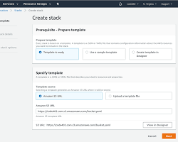 Image of CloudFormation Create Stack screen