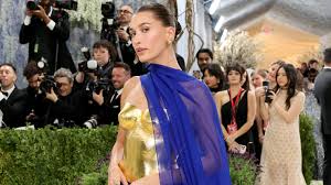 Hailey Bieber’s 24K Gold Met Gala Look Was Literally Sculpted to Her Body