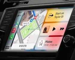 صورة Apple CarPlay interface on a car screen