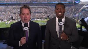 Kenny Albert, Jonathan Vilma have funny reaction to hot mic profanity