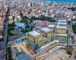 İstanbul skyline with a hospital resmi