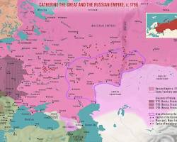 Image of map of the Russian Empire from Catherine's reign