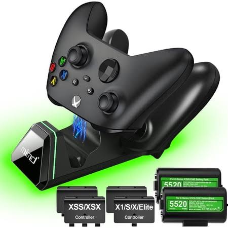 2-in-1 for xbox Controller Charger Station with 2X5520mWh Rechargeable Battery Pack
