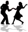 Image result for 1930s swing dancing (sketch/silhouette)