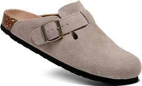 Amazon.com | guoluofei Clogs for Women, Womens Clogs and Mules House Slipers with Arch Support and Adjustable Buckle Beige | Mules & Clogs