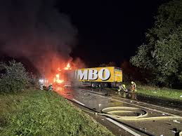Truck and car catch fire after crash near Gilze