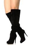 Black heeled boots