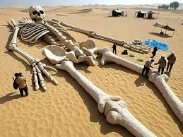 Colossal 12-Meter Giant Skeleton Unearthed in Taklamakan Desert with Jade Artifacts—Ancient Titans or Desert Mirage? Deep within the relentless dunes of China's Taklamakan Desert, the world's second-largest shifting sand desert spanning