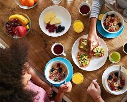 group of people enjoying healthy DASH diet meal together