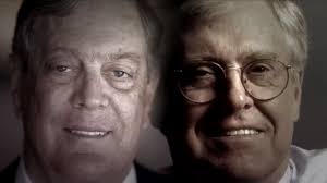 Dark money groups linked to Koch brothers pay $1 million in fines Screenshot from the &quot;Koch Brothers Exposed&quot; trailer - Koch-brothers