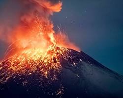 Image of volcano eruption