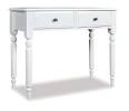 Console Table - White Painted Wood and Oak Finish Top: Amazon