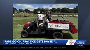 Steelers training camp starts second week with injury during padded practice