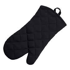 Set of 3 Black Pot Holder Oven & Mini Mitts
