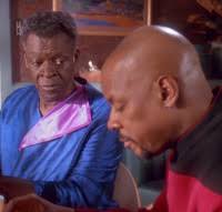 Joseph Sisko and son, from Season Four, Ep 11, “Homefront”. Well, that didn&#39;t take long. Just when I&#39;d started complaining about this season spending too ... - ds9_joseph_sisco