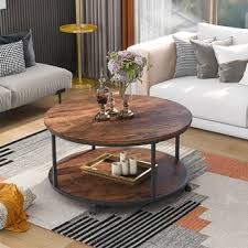 Round Coffee Table with Caster Wheels - Bed Bath & Beyond - 37939876