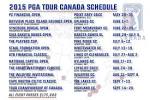 PGA Tour events schedule for golf season