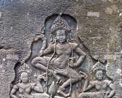 Image of Intricate stone carvings on the walls of Angkor Wat