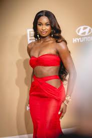 Coco Jones Stuns in Crystal Corset Dress for Wedding With Donovan Mitchell