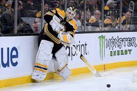 Boston Bruins goaltender Linus Ullmark becomes the first goaltender in Bruins’ history to score a goal.