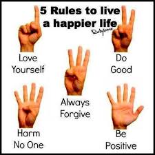 5 rules to live a happy #life @10millionmiler #wisdom #quotes ... via Relatably.com