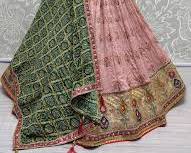 Image of Zari work lehenga choli embroidery