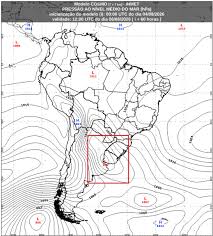INMET monitora a possível formação de um ciclone bomba entre Argentina, Uruguai, Sul do Brasil e Oceano Atlântico