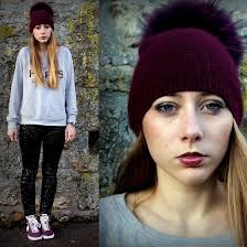 Diane P - Balmain Beanie, Mango Sweat, Nike Blazer - Purple touch - 2819226_ALLEMAGNE