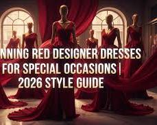 Latest Red dress designs 2026 fashion trends-এর ছবি