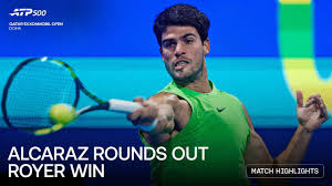 Alcaraz reels in Royer in Doha, sets Khachanov QF clash