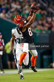 Licensable picture: Cincinnati Bengals wide receiver Mitchell Tinsley (82) catches a pass in the first quarter of the NFL Preseason Week 3 game