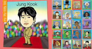 Jungkook's appearance in the “My Itty Bitty Bio” series as ...