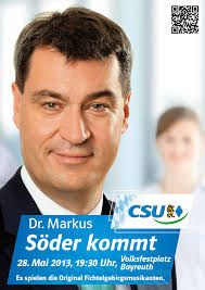 Bayerns Finanzminister Dr. <b>Markus Söder</b> spricht bei politischer Kundgebung <b>...</b> - Flyer-S%25C3%25B6der-Volksfestplatz_Seite_1