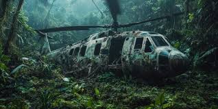 Submerged helicopter images