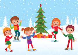 Image result for children at christmas clipart