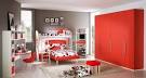 Deco chambre ado fille rouge et gris zen