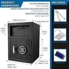 BARSKA Digital Multi-User Keypad Security Depository Drop ...