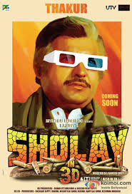 Sholay 3D New Posters Out | Basanti, Veeru, Jai, Thakur &amp; Gabbar Don 3D Glasses - Sanjeev-Kumar-in-a-Sholay-3D-movie-poster