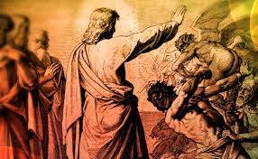 Resultado de imagem para JESUS EXPULSANDO DEMÔNIO - IMAGEM