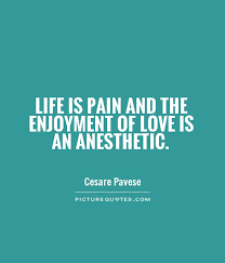 life-is-pain-and-the-enjoyment-of-love-is-an-anesthetic-quote-1.jpg via Relatably.com