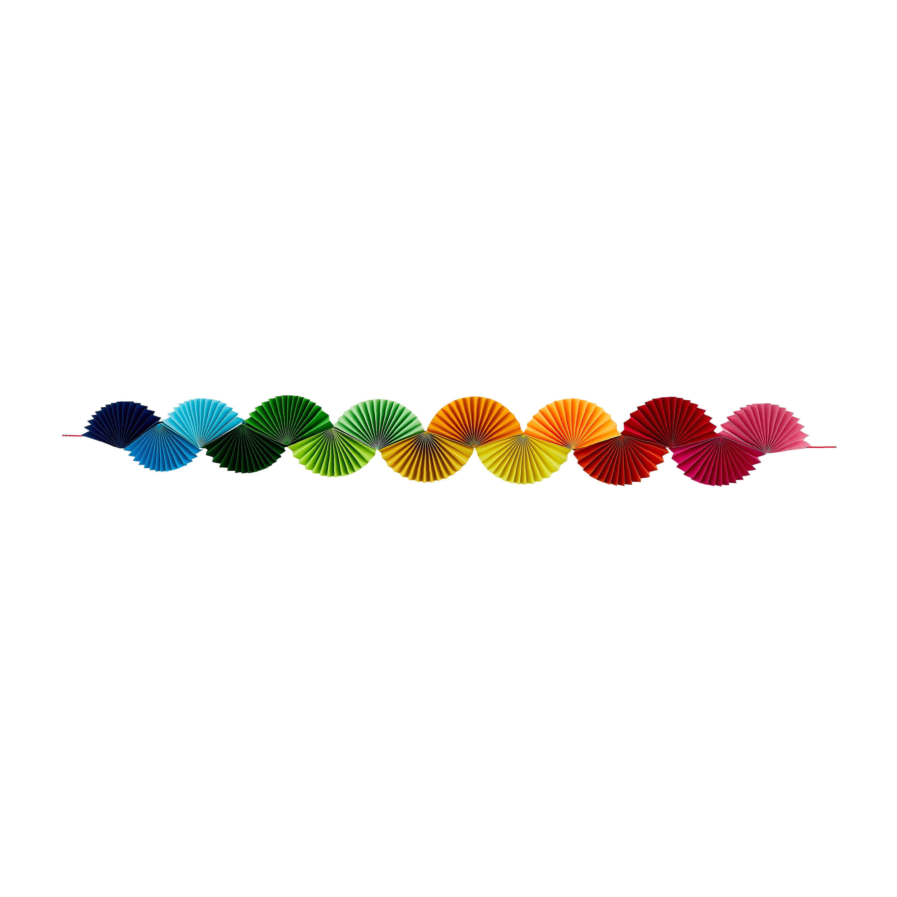 Multi-color Paper Fan Party Banner