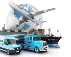 Image of trucks, ships, and trains