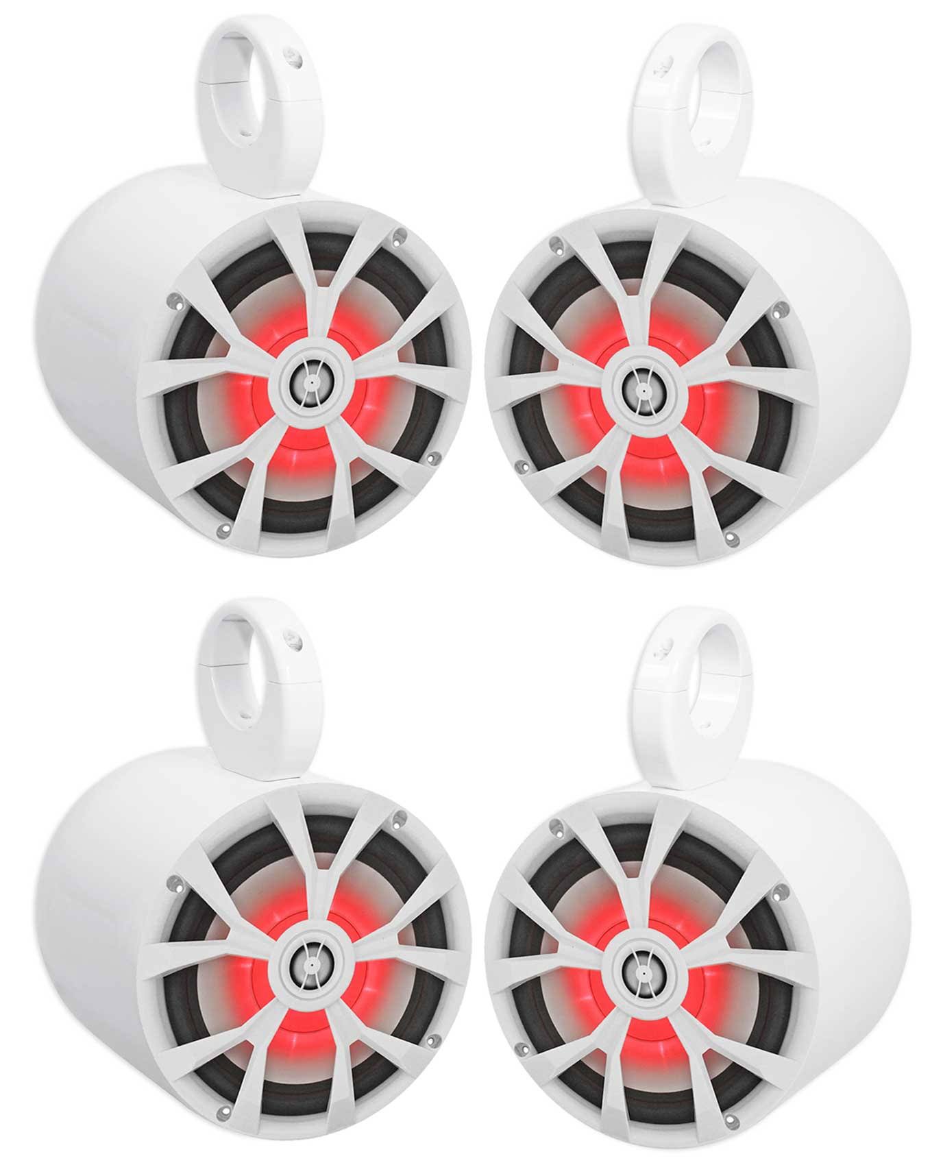 Rockville Rkl80mw 8" 900 Watt Marine Boat Speakers w/LED