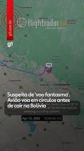 Suspeita de ‘voo fantasma’: avião passa 2 horas voando em círculos antes de cair na Bolívia