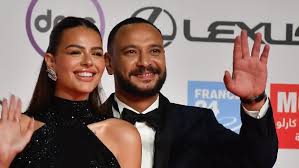 بالأسود.. هنادى مهنا وزوجها من حفل افتتاح مهرجان القاهرة السينمائي