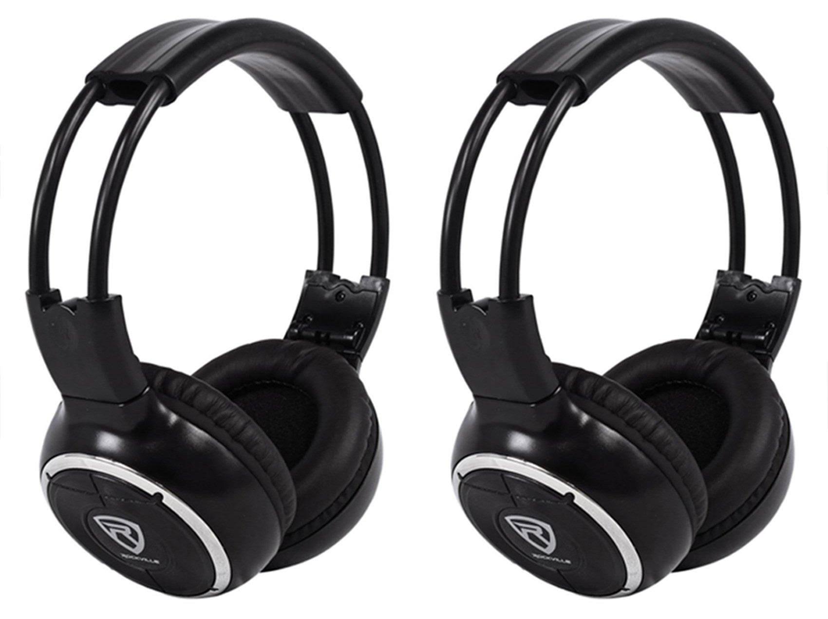 Rockville RFH3 Wireless Infrared IR Car Headphones for Any Car Monitor