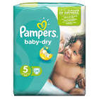 PAMPERS Baby Dry Taille 25kg 1couches Blanc - Achat